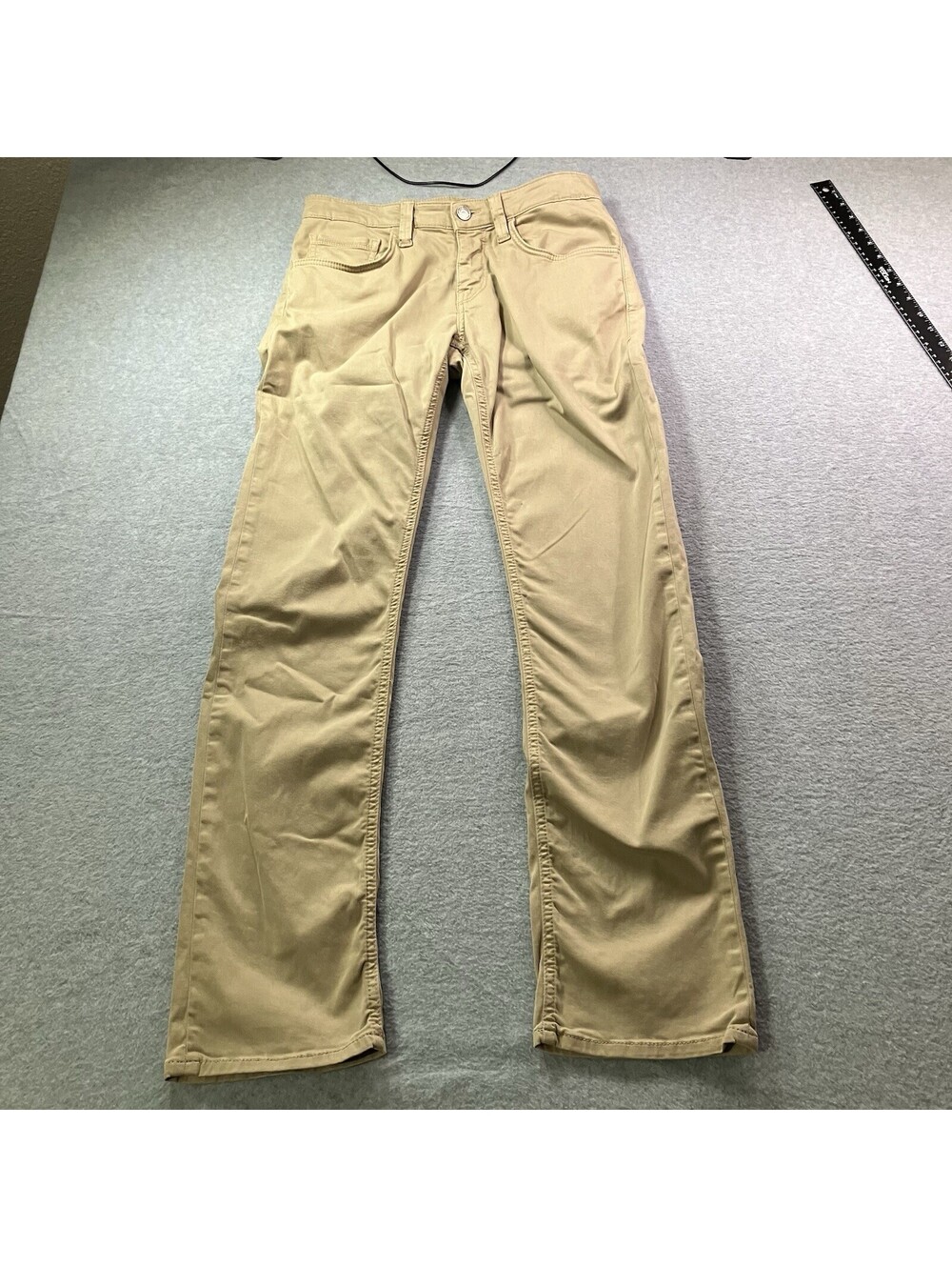 Mavi Zach Jeans Mens 30/32(31)  Beige Straight Leg Stretch Denim Casual Pants